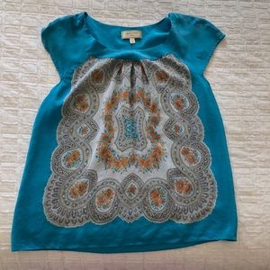 Moulinette Soeurs silk Shirt Anthropologie